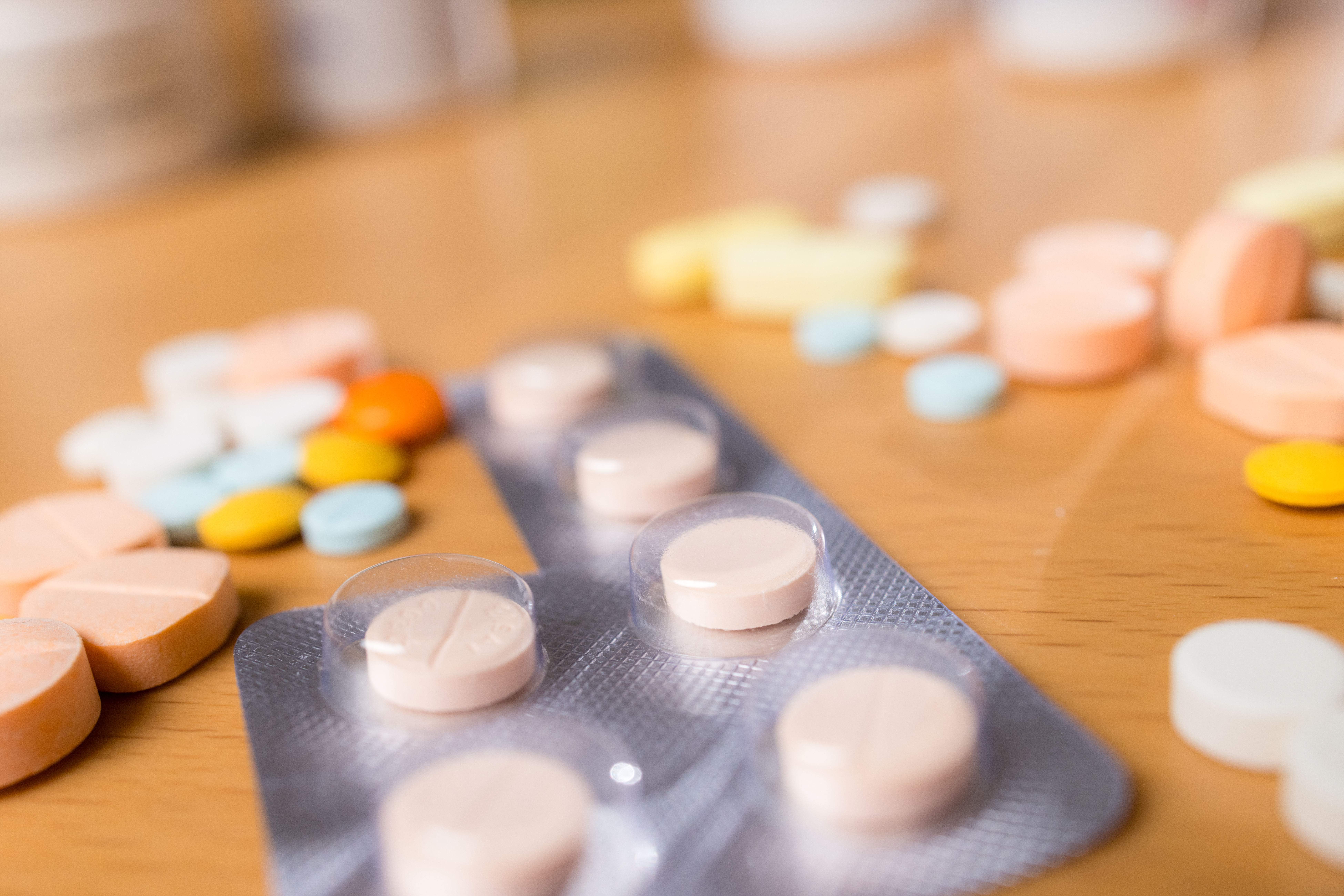 Variety of medicines and drugs.Medicine and healthcare concept