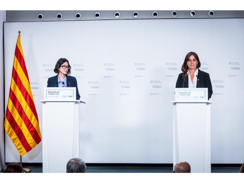 Dispositivo de movilidad para el eclipse solar Rueda de prensa sobre el dispositivo de movilidad para el eclipse solar en Cataluña