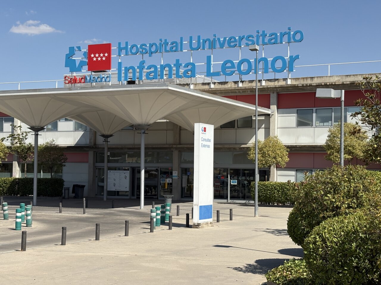 Fachada del Hospital Universitario Infanta Leonor en Madrid